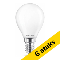 Aanbieding: 6x Philips LED lamp | E14 | Kogel | Mat | 4000K | 2.2W (25W)