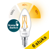 Aanbieding: 6x Philips SceneSwitch E14 filament ledlamp kaars 5W (40W) LPH02504 - 1