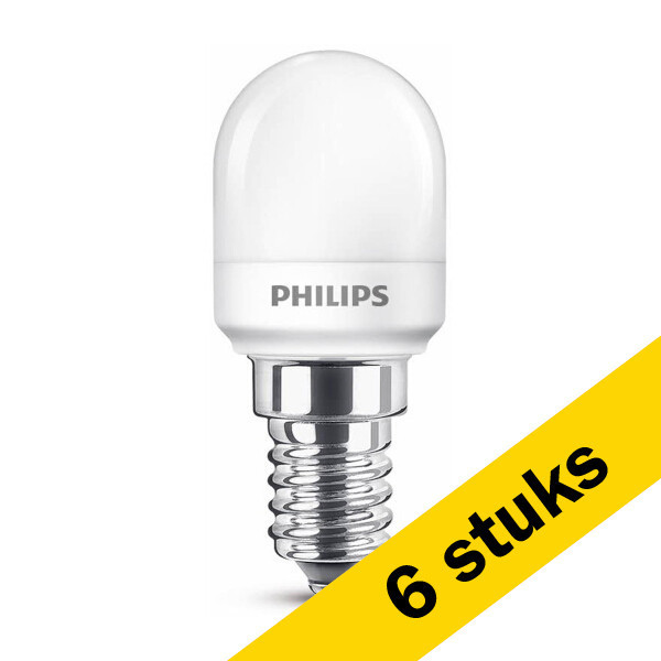 Aanbieding: 6x Philips T25 ledlamp | E14 | kogel | mat | 2700K | 1.7W (15W) LPH02460 - 1