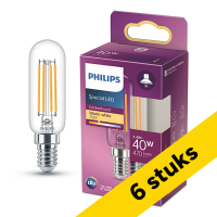 Aanbieding: 6x Philips ledlamp E14 | buis T25 | filament | helder | 2700K | 3.4W (40W)	Philips	Original	Led	€ 9.95