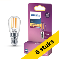 Aanbieding: 6x Philips ledlamp E14 | buis T25s | filament | helder | 2700K | 0.8W (12W)