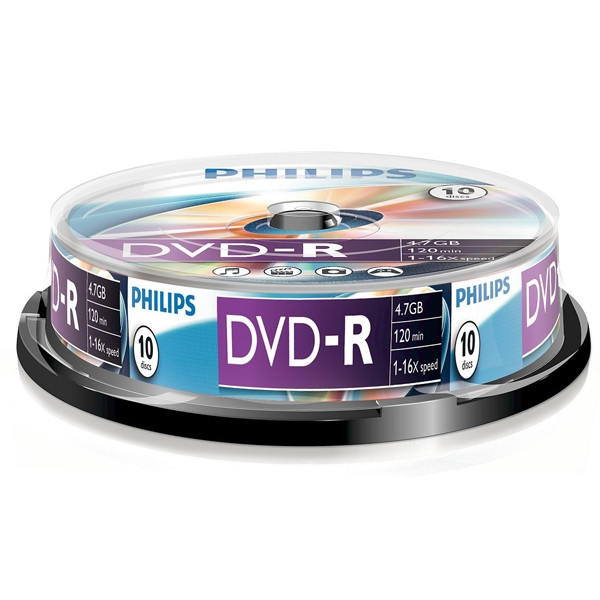 Philips DVD-R 10 stuks in cakebox 098027 - 1