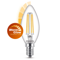 Philips E14 filament ledlamp kaars WarmGlow dimbaar 3.4W (40W) 929003012201 LPH02559