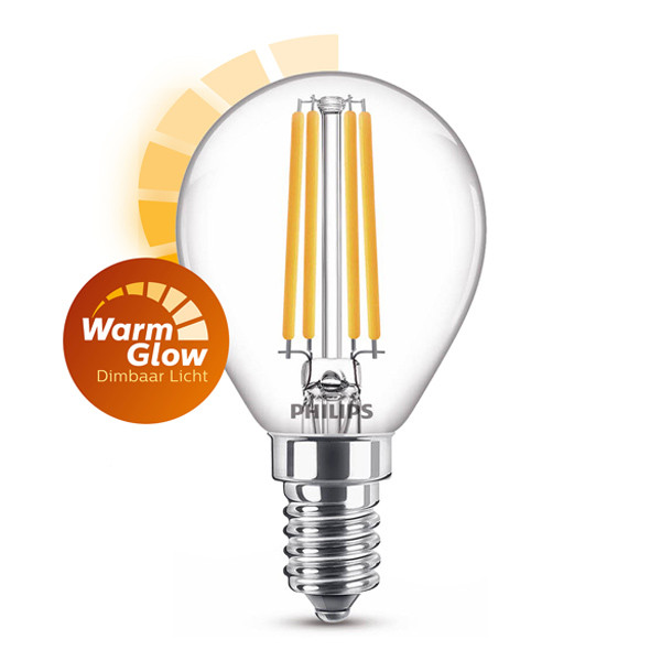 Philips E14 filament ledlamp kogel WarmGlow dimbaar 3.4W (40W) 929003013101 LPH02551 - 1