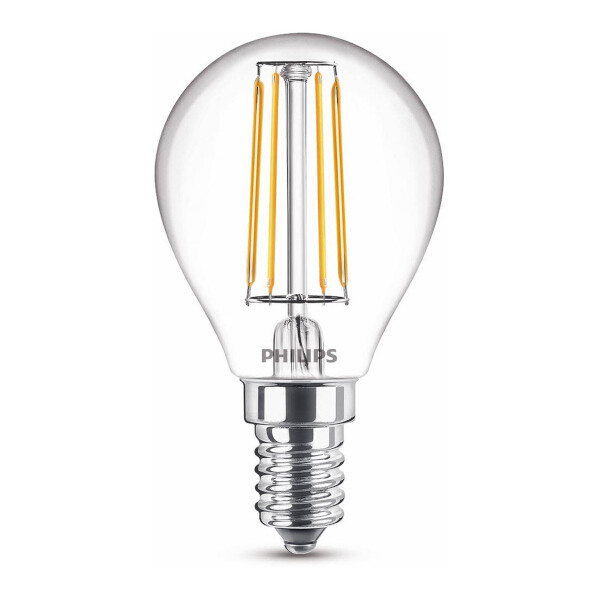 Philips E14 filament ledlamp kogel warm wit 4.3W (40W) 929001890455 LPH02396 - 1