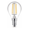 Philips E14 filament ledlamp kogel warm wit 4.3W (40W)