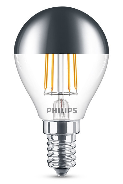 Philips E14 led-lamp kogel kopspiegel zilver 4W (35W) LPH00487 - 1