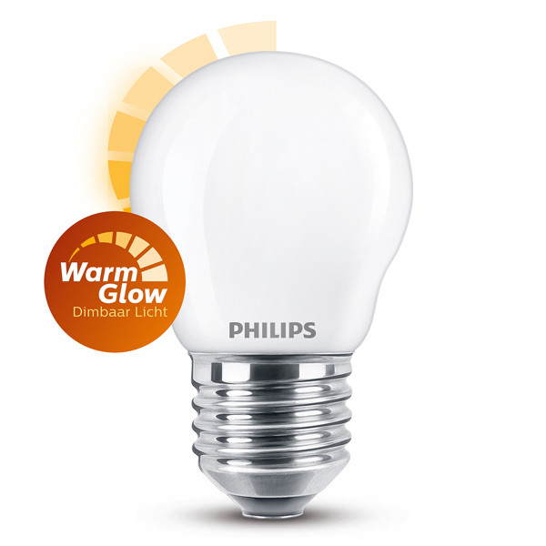 Philips E27 ledlamp kogel mat WarmGlow 3.4W (40W) 929003013601 LPH02586 - 1