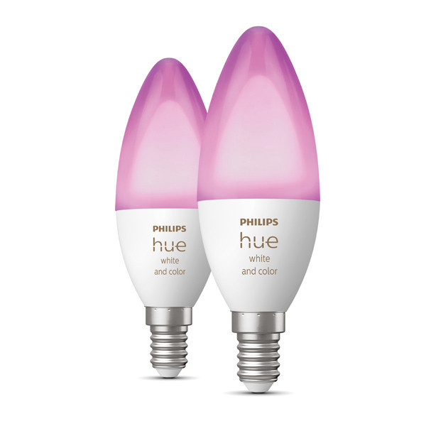 Philips Hue E14 smart lamp kaars C39 wit en RGB instelbaar zigbee 2 stuks LPH02701 - 2