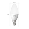 Philips Hue E14 smart lamp kaars C39 wit zigbee LPH02721 - 3