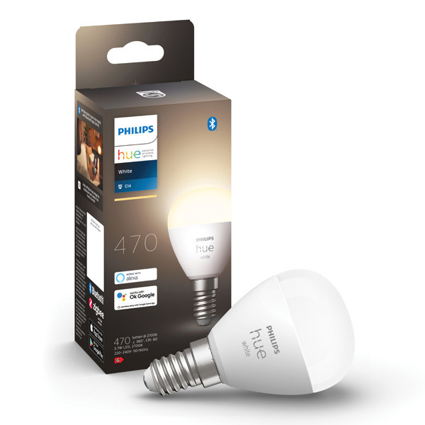 Philips Hue E14 smart lamp kogel P45 wit zigbee LPH02723 - 1