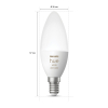 Philips Hue E14 smartlamp kaars C39 wit en RGB instelbaar zigbee LPH02700 - 3