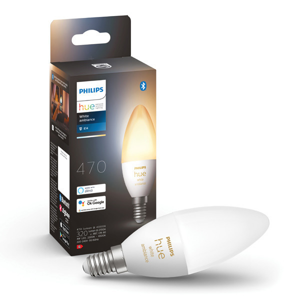 Philips Hue E14 smartlamp kaars C39 wit instelbaar zigbee LPH02711 - 1