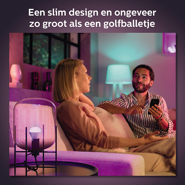 Philips Hue E14 smartlamp kogel P45 wit en RGB instelbaar zigbee LPH03365 - 4