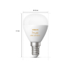 Philips Hue E14 smartlamp kogel P45 wit instelbaar zigbee LPH03367 - 2