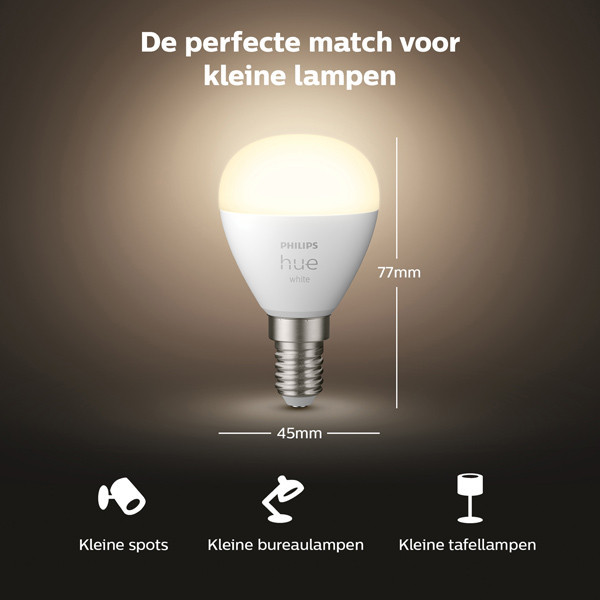 Philips Hue E14 smartlamp kogel P45 wit zigbee LPH02723 - 3