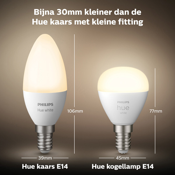 Philips Hue E14 smartlamp kogel P45 wit zigbee LPH02723 - 4