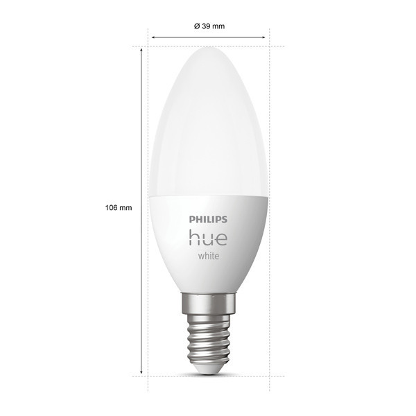 Philips Hue E14 smartlamp wit zigbee 2 stuks LPH02722 - 3