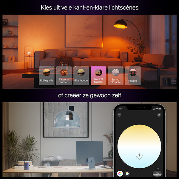 Philips Hue E27 smart lamp wit en RGB instelbaar zigbee LPH04282 - 9