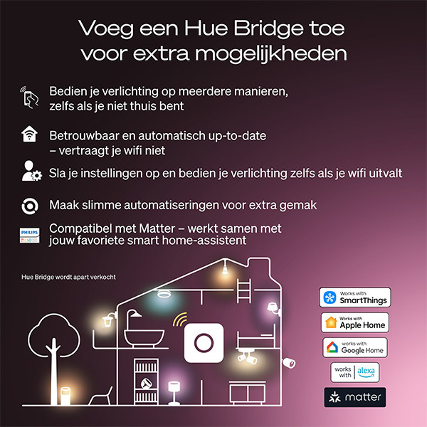 Philips Hue E27 smart lamp wit zigbee LPH04274 - 5