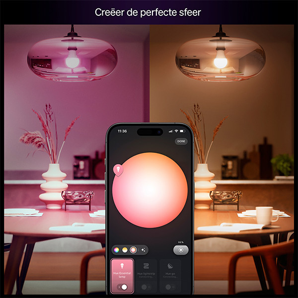 Philips Hue Essential E27 smartlamp wit en RGB instelbaar zigbee 3 stuks LPH04291 - 4