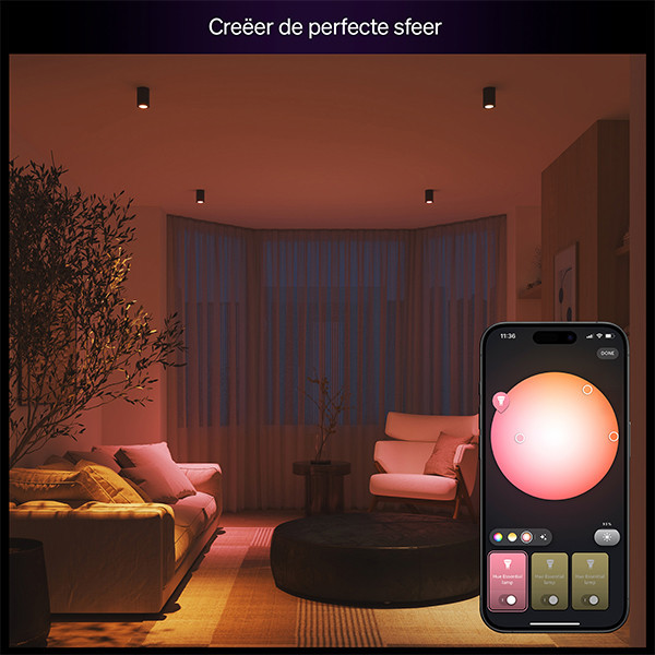 Philips Hue Essential GU10 smart lamp wit en RGB instelbaar zigbee 3 stuks LPH04292 - 4