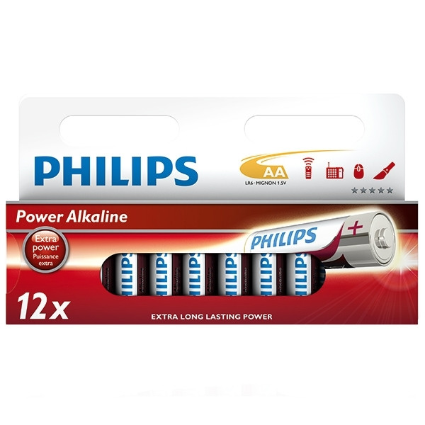 Philips Power Alkaline LR6 Mignon AA batterij 12 stuks LR6P12W/10 098301 - 1
