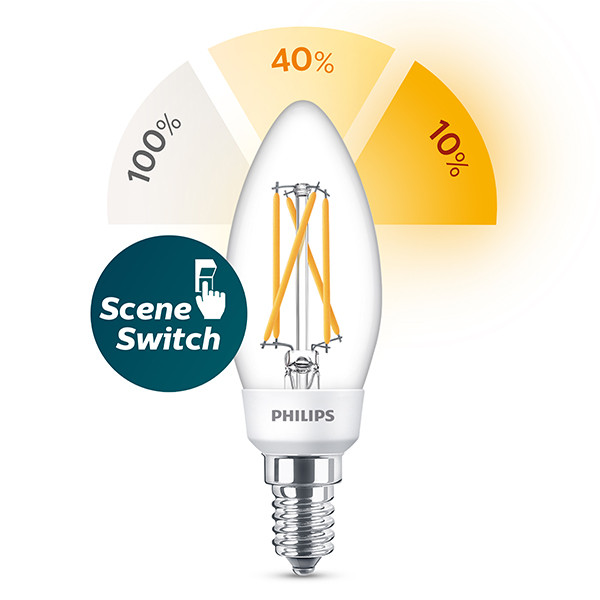 Philips SceneSwitch E14 filament ledlamp kaars 5W (40W) 929001888855 LPH02503 - 1