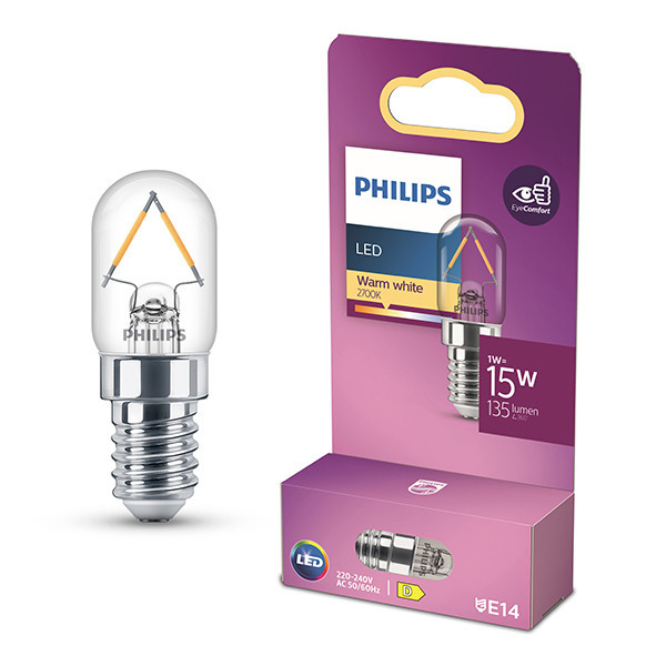 Philips ledlamp E14 | buis T20 | filament | helder | 2700K | 1W (15W) LPH04145 - 1