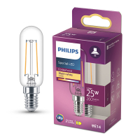 Philips ledlamp E14 | buis T25 | filament | helder | 2700K | 1.9W (25W) LPH04157