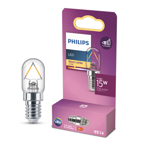 Philips ledlamp E14 | kogel T20 | filament | helder | 2700K | 1,5W (15W) LPH03790 - 1