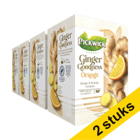 Aanbieding: 2x Pickwick Ginger Goodness Orange kruidenthee (4 x 15 stuks)