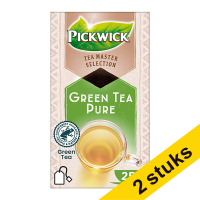 Aanbieding: 2x Pickwick Master Selection Green Pure thee (4 x 25 stuks)