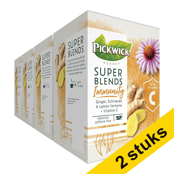 Aanbieding: 2x Pickwick Super Blends Immunity (4 x 15 stuks) 423622 Aanbieding: 2x Pickwick Super Blends Immunity (4 x 15 stuks) 423622 - 1