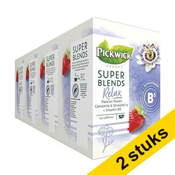 Aanbieding: 2x Pickwick Super Blends Relax (4 x 15 stuks) 423623 Aanbieding: 2x Pickwick Super Blends Relax (4 x 15 stuks) 423623 - 1