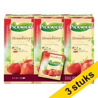 Aanbieding: 3x Pickwick Professional Aardbei thee (3 x 25 stuks)