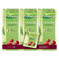 Pickwick Professional Green Tea cranberry (3 x 25 stuks)  421010