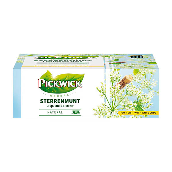 Pickwick Sterrenmunt thee met individuele verpakking (100 stuks) 423564 - 1
