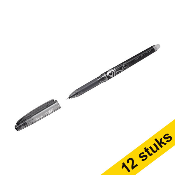 Aanbieding: 12x Pilot Frixion Point rollerpen zwart 240093 - 1