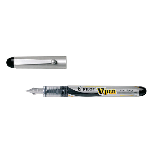 Pilot V-Pen vulpen fijn zilver (zwarte inkt) SVP-4M-B 405498 - 1