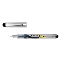 Pilot V-Pen vulpen fijn zilver (zwarte inkt) SVP-4M-B 405498