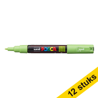 Aanbieding: 12x POSCA PC-1MC acrylmarker appelgroen (0,7 - 1 mm kegelpunt)