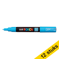 Aanbieding: 12x POSCA PC-1MC acrylmarker lichtblauw (0,7 - 1 mm conisch)