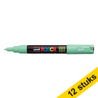 Aanbieding: 12x POSCA PC-1MC acrylmarker lichtgroen (0,7 - 1 mm kegelpunt)