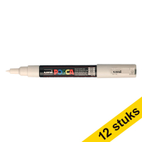 Aanbieding: 12x POSCA PC-1MC acrylmarker wit (0,7 - 1 mm conisch)