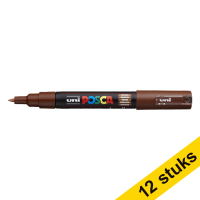 Aanbieding: 12x POSCA PC-1MC verfmarker bruin (0,7 - 1 mm kegelpunt)