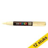 Aanbieding: 12x POSCA PC-1MC verfmarker ivoor (0,7 - 1 mm kegelpunt)