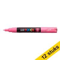 Aanbieding: 12x POSCA PC-1MC verfmarker roze (0,7 - 1 mm kegelpunt)