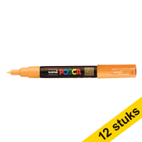 Aanbieding: 12x POSCA PC-1MC verfmarker zalmroze (0,7 - 1 mm kegelpunt)