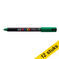 Aanbieding: 12x POSCA PC-1MR acrylmarker donkergroen (0,7 mm rond)